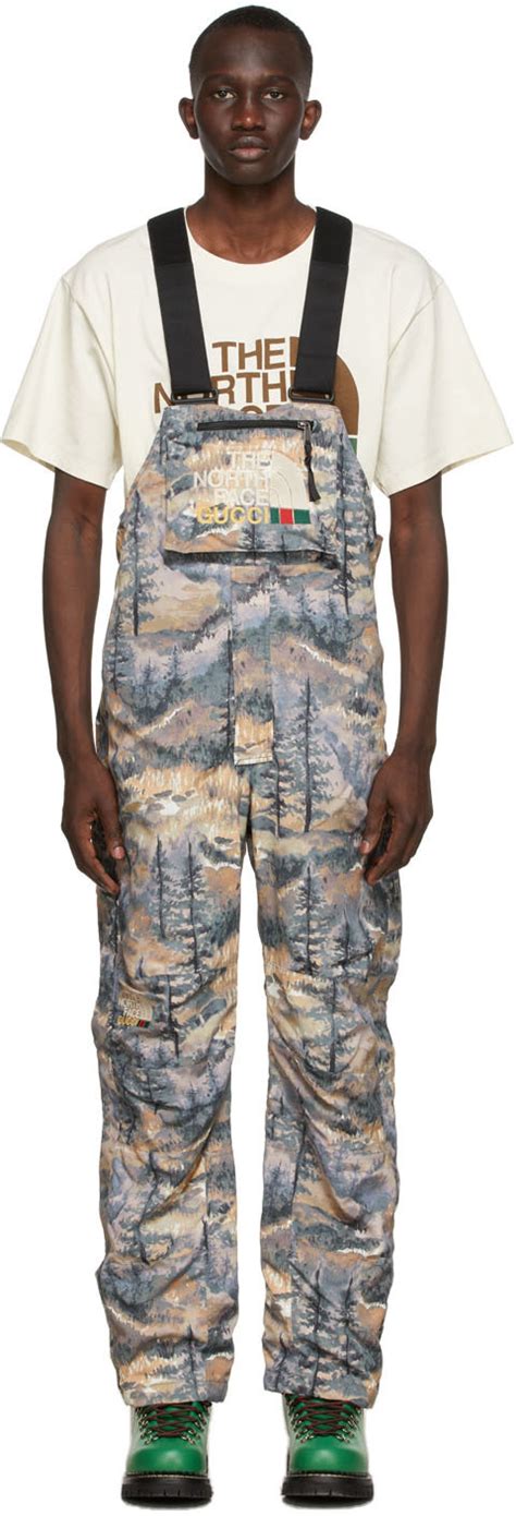 cheap gucci overalls|gucci north face overalls multi.